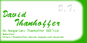 david thanhoffer business card